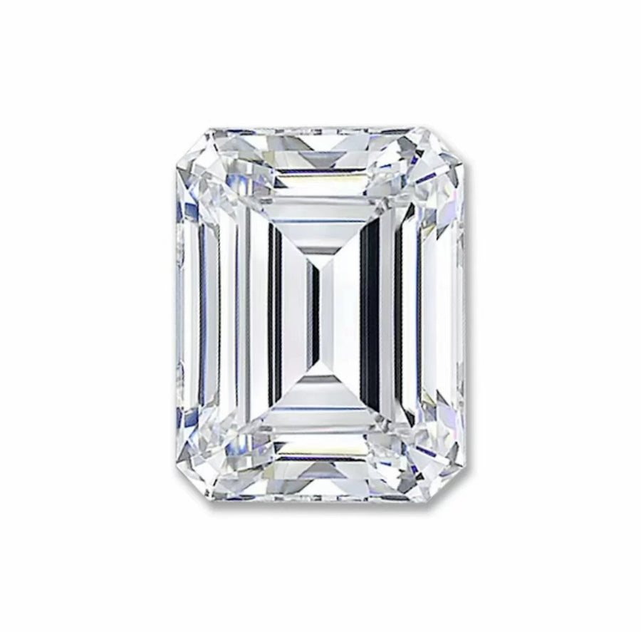Custom Emerald-Cut Lab-Grown Diamond Ring Setting