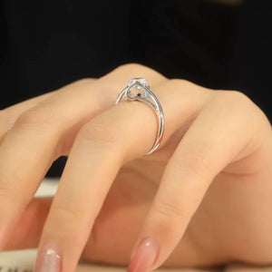 Angel Kiss 1CT Lab-Grown Diamond Ring in Sterling Silver