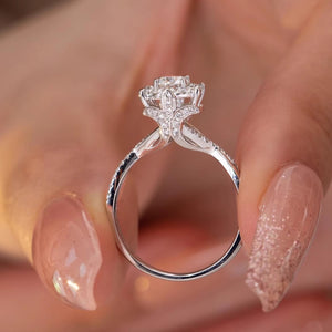 Royal Manor - 925 Sterling Silver Ring with 1 Carat Lab-Grown Diamond