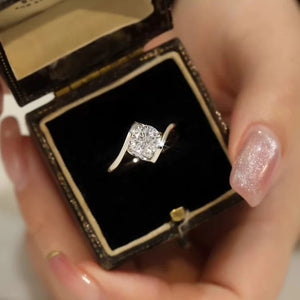 Angel Kiss 1CT Lab-Grown Diamond Ring in Sterling Silver
