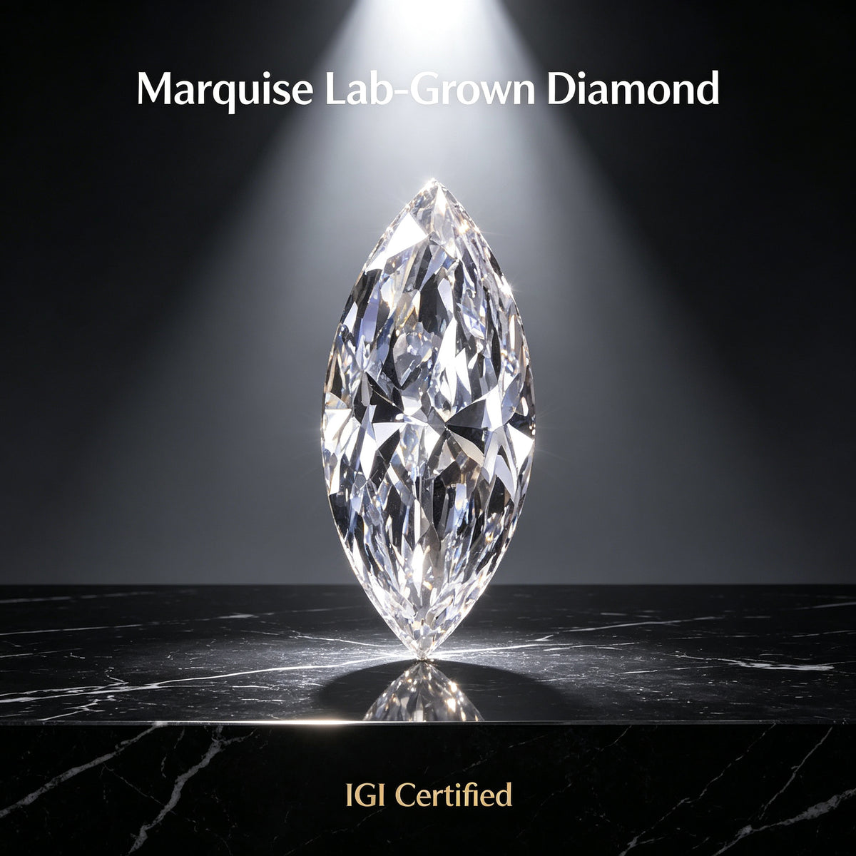 Marquise IGI-Certified Lab-Grown Diamond