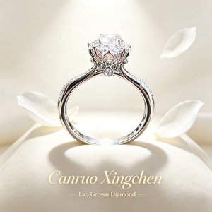 Canruo Xingchen Lab-Grown Diamond Halo Ring