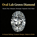 IGI Certified Oval Cut Lab Grown Diamond | Customizable in 18K Gold or Platinum